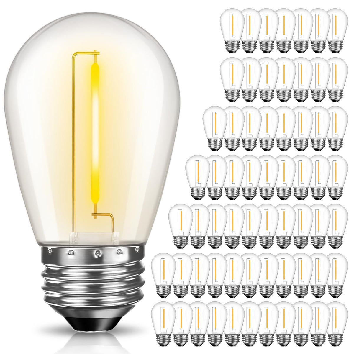 GvvooHome S14 LED bulbs for outdoor patio lighting with durable, energy-saving design