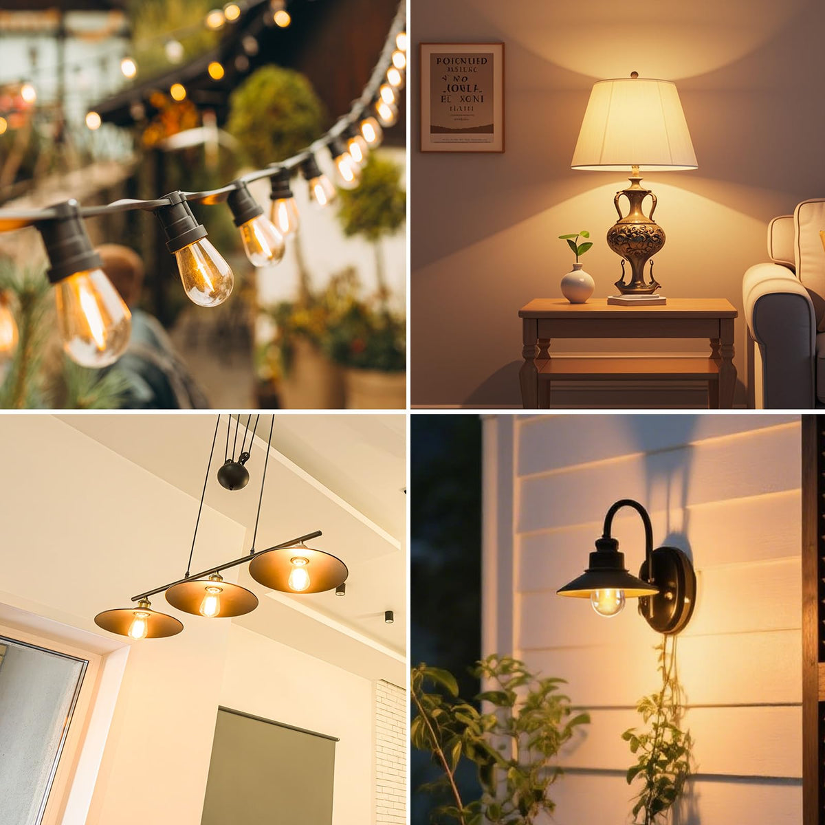 GvvooHome S14 outdoor clear bulb suitable for patio decor