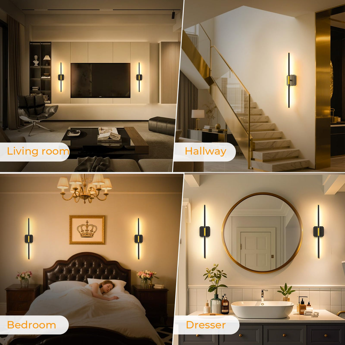 GvvooHome Type-C charging keeps sconces ready