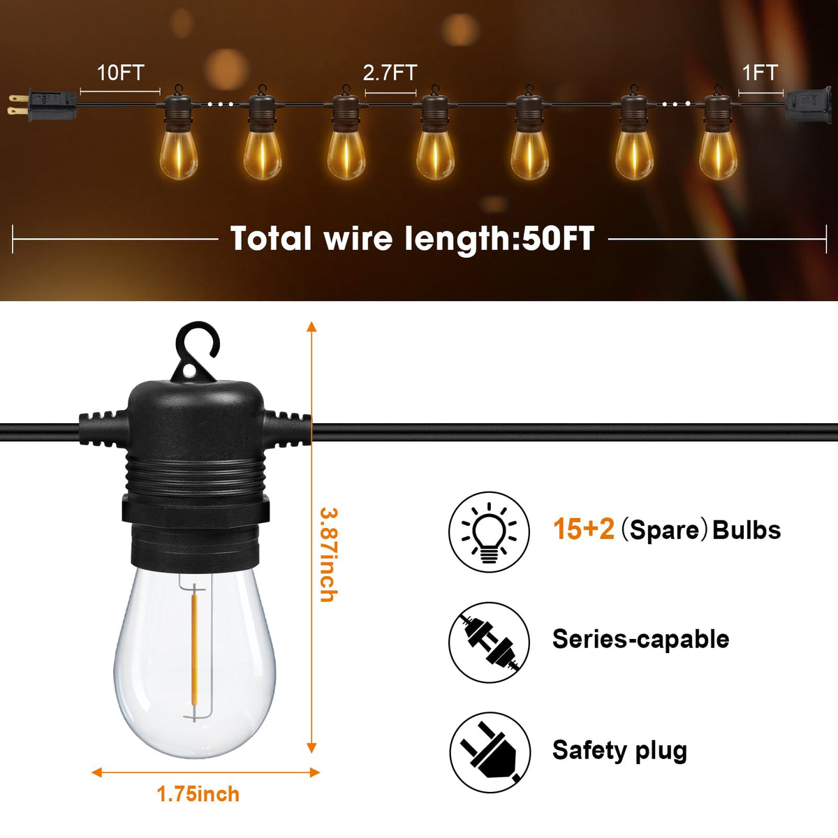 GvvooHome waterproof outdoor lighting suitable for garden or balcony.