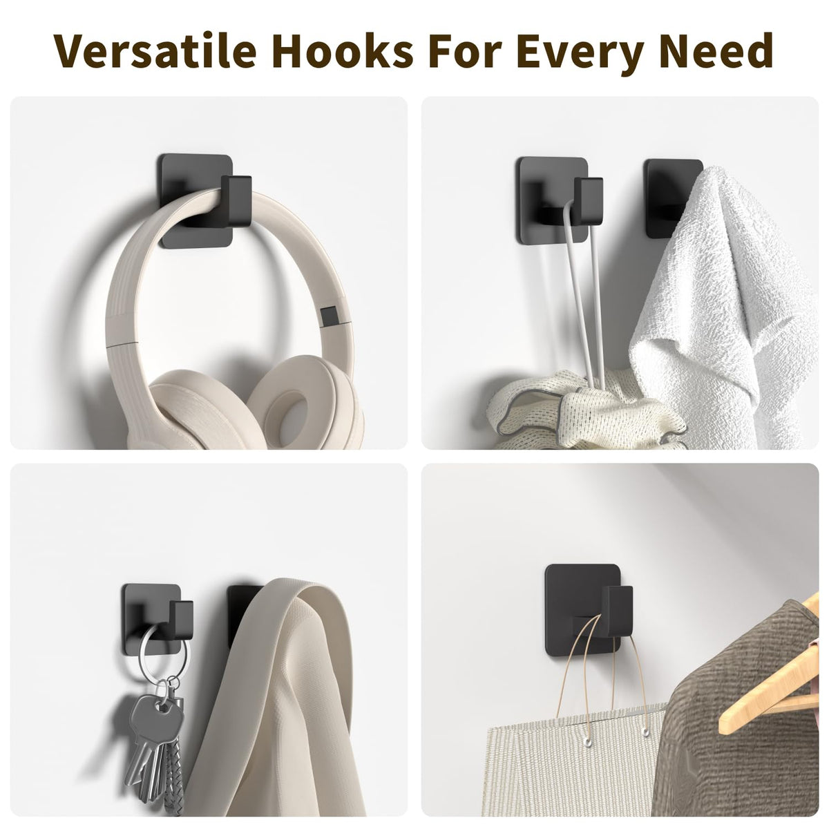 GWAAZXGZ door or cabinet hook offers easy organization on smooth surfaces.