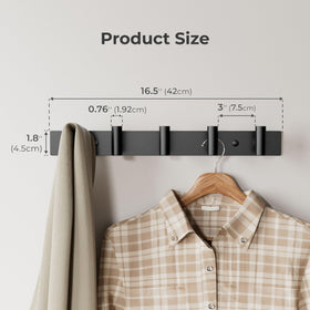 GWAAZXGZ heavy-duty metal rail keeps towels and jackets secure in entryways