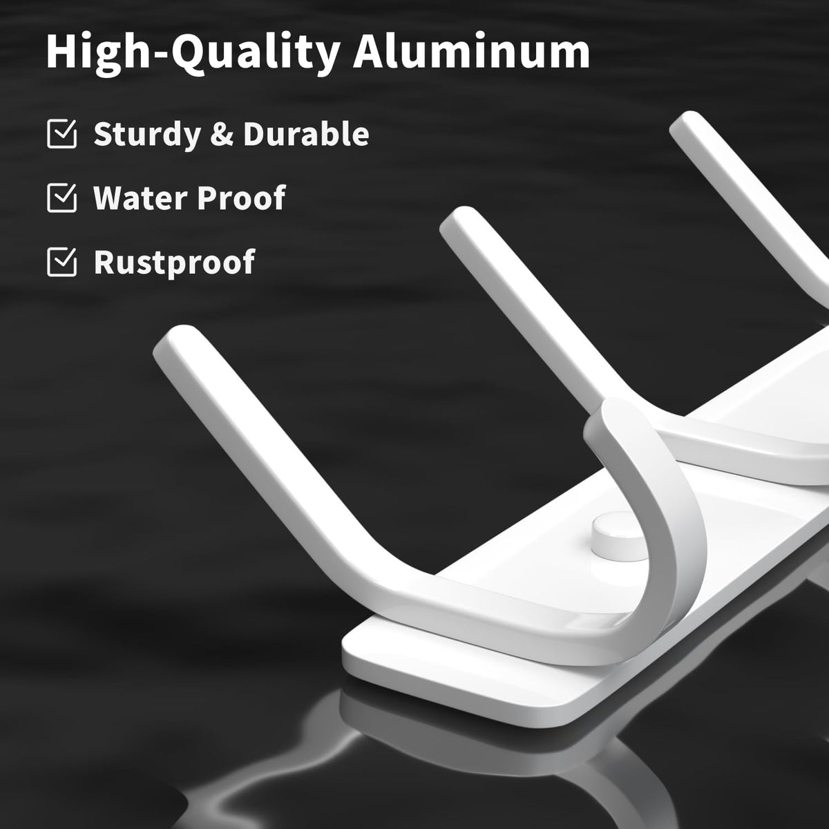 GWAAZXGZ close-up of matte white rustproof aluminum finish
