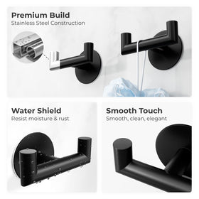 GWAAZXGZ rust-resistant stainless steel hook resists humidity and wear.
