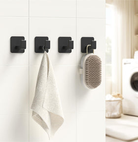 GWAAZXGZ quick-install hook sticks to smooth surfaces for instant organization.