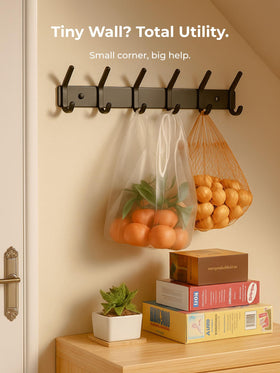 GWAAZXGZ space-saving 6-hook design helps keep coats and towels neatly stored.