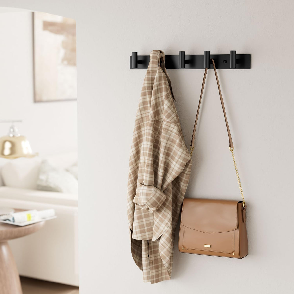 GWAAZXGZ t-shaped pegs maximize space for hats, bags and robes