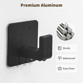 GWAAZXGZ wall-mounted towel hook in matte black fits kitchens.