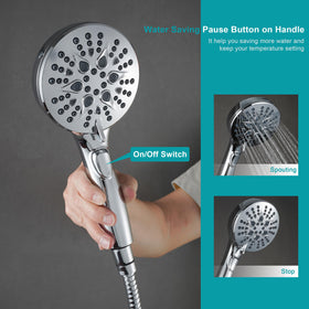 GwernKB shower head highlighting built-in Power Wash mode for cleaning tasks.