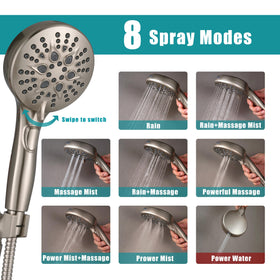 GwernKB built-in power wash feature cleans tub and tiles.