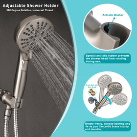 GwernKB durable burst-resistant shower hose for long-lasting use.