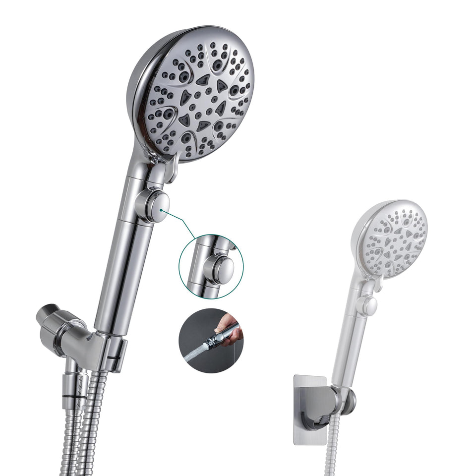 GwernKB handheld shower head with 8 modes for versatile showers