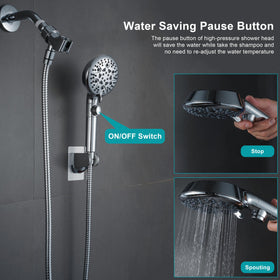 GwernKB overhead bracket keeps hands-free showering within reach