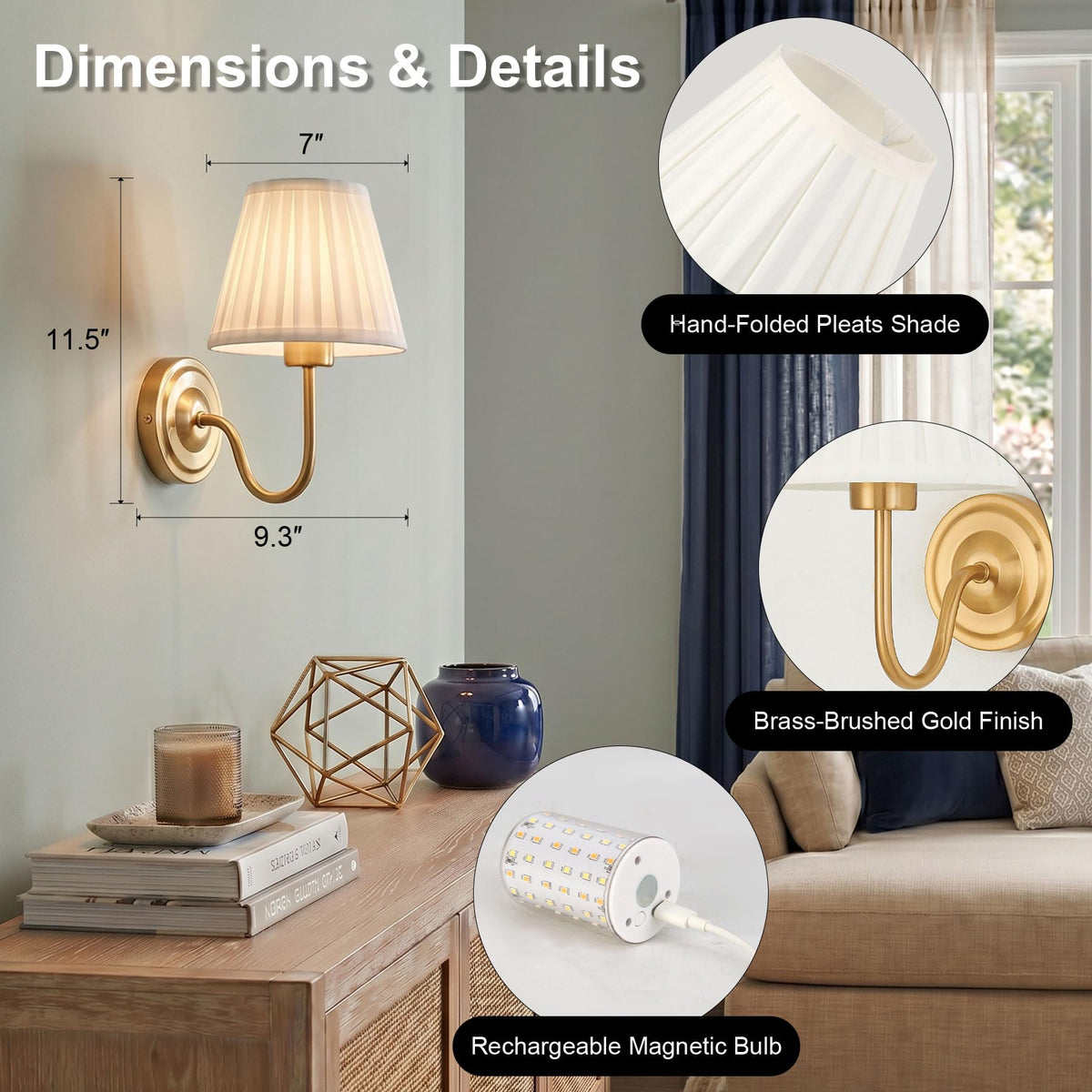 GWONER gold and black finish complements modern decor