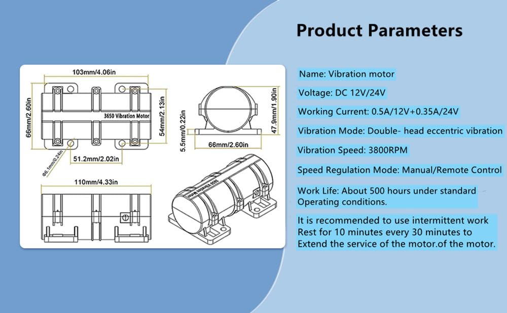 GXMRHWY 12V motor not waterproof emphasizes indoor use only.