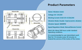 GXMRHWY 12V motor not waterproof emphasizes indoor use only.