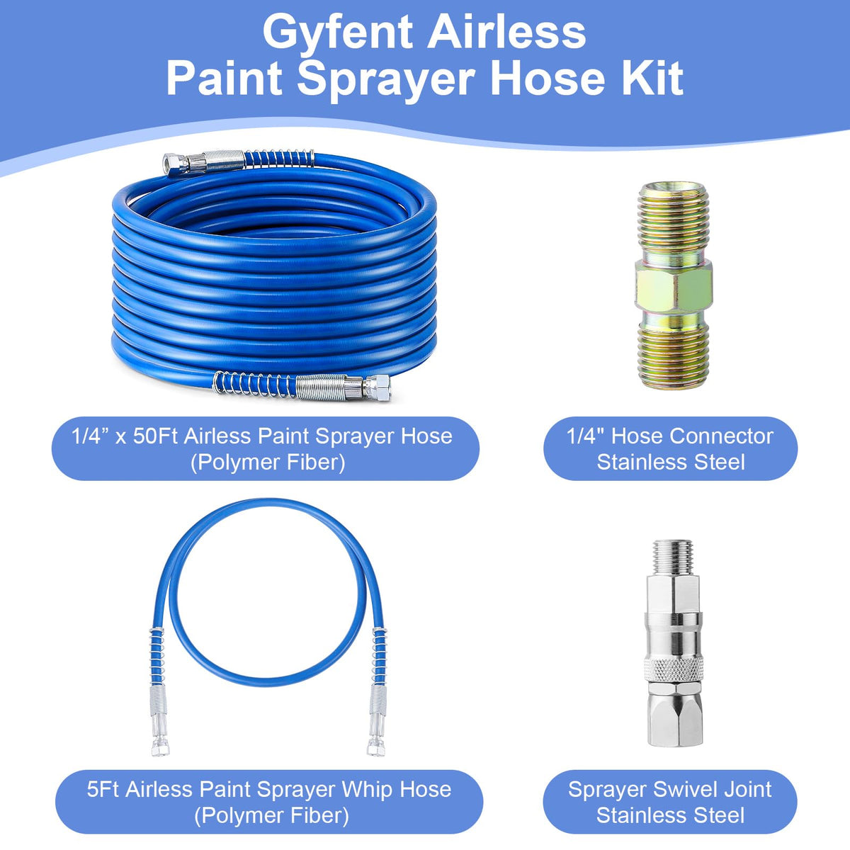 Gyfent 5ft whip hose extension for lighter, easier maneuvering