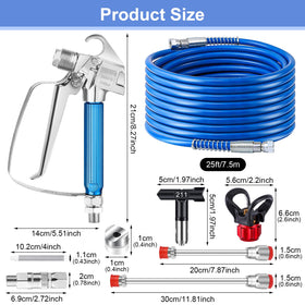 Gyfent airless sprayer gun kit durable construction resists wear during long projects.