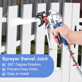 Gyfent airless sprayer gun kit filter set helps prevent clogs and drips.