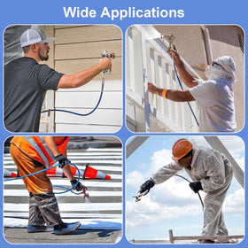 Gyfent airless sprayer gun kit wide application supports doors, walls, fences, and more.