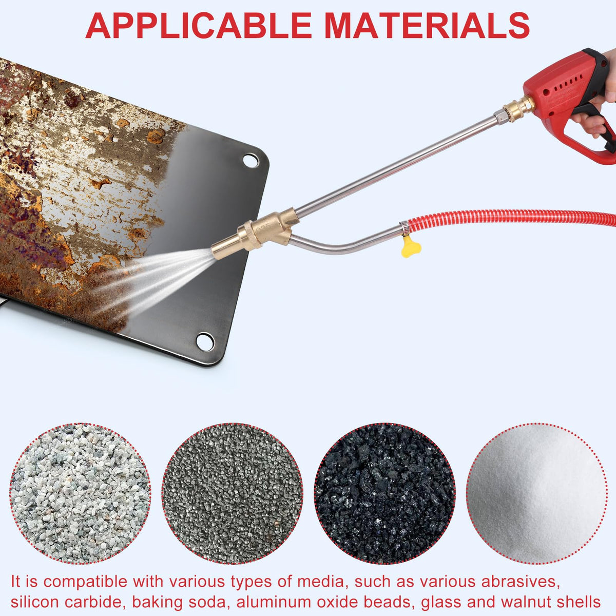 Gyfent ceramic nozzle set resists wear for lasting performance.