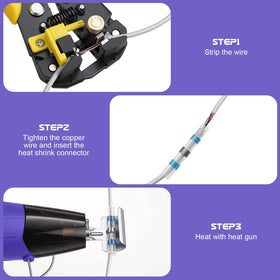 Gyfent solder seal wire connectors with waterproof seal for durable connections