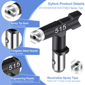 Gyfent spray tip 415 tungsten steel tip for durable performance