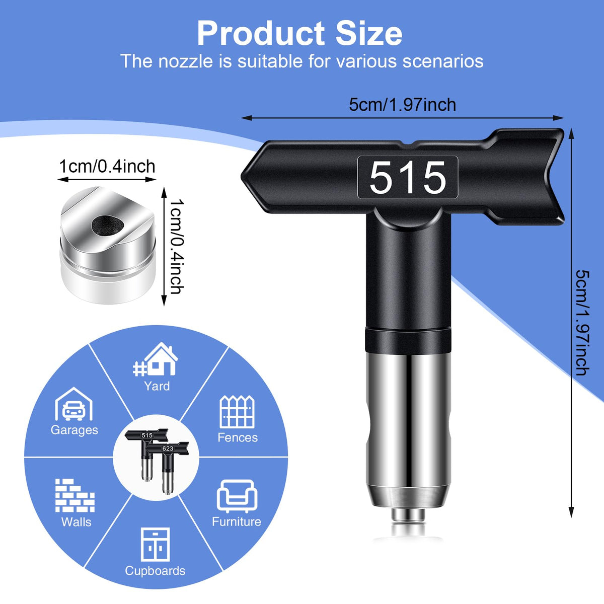 Gyfent spray tip 517 easy installation with no tools