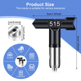 Gyfent spray tip 517 easy installation with no tools