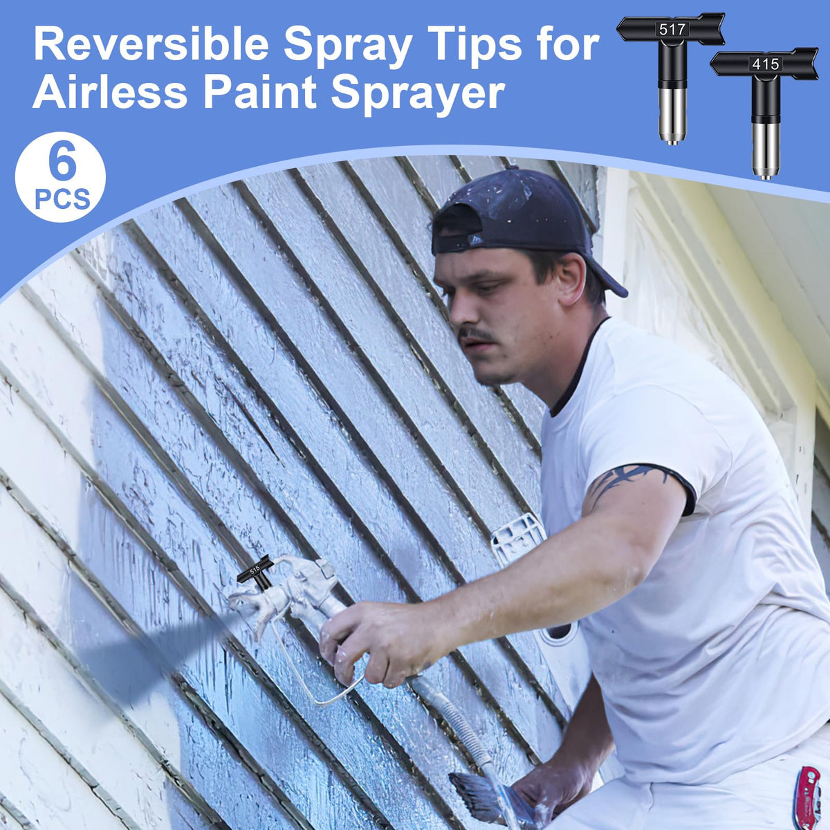 Gyfent spray tips pack showing six models for diverse projects