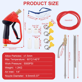 Gyfent water input wand provides smooth water flow for efficient sand blasting.