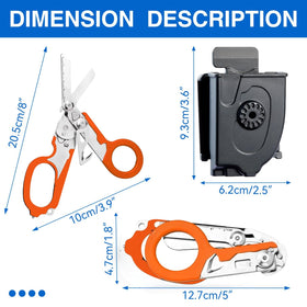 Gymsire emergency scissors in stainless steel for quick, reliable on-site cuts.