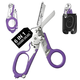 Gymsire heavy-duty trauma shears folded for easy carry and quick access