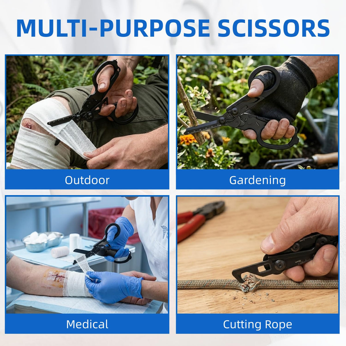 Gymsire medical trauma shears with ring cutter for quick adaptations.