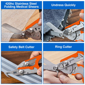 Gymsire medical trauma shears with ring cutter for versatile field tasks.