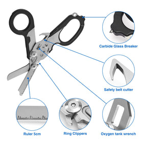 Gymsire stainless steel trauma shears 420HC for durable performance in tough conditions.