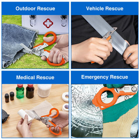 Gymsire tactical shears with strap cutter for efficient debris removal.