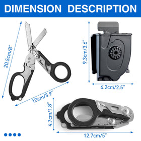 Gymsire trauma shears with holster for on-the-go emergencies and safe carry.
