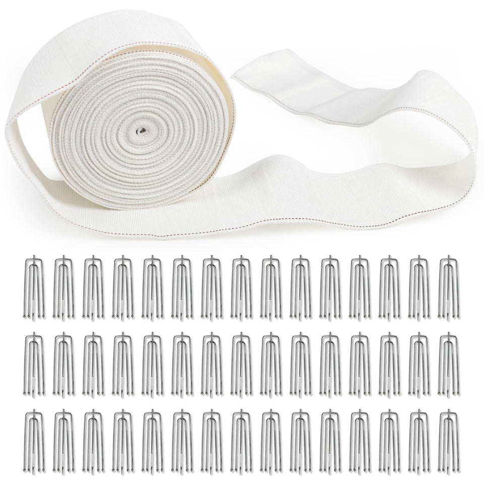 GYOSUGANG curtain pleat tape 12m enables neat pinch-pleat drapes