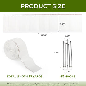 GYOSUGANG stainless-steel four-prong hooks secure pinch-pleat curtains