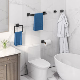 Gypie towel ring adds stylish storage near the sink