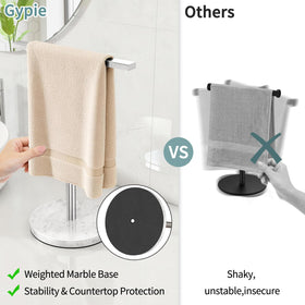 Gypie heavy marble base prevents sliding and keeps towels balanced