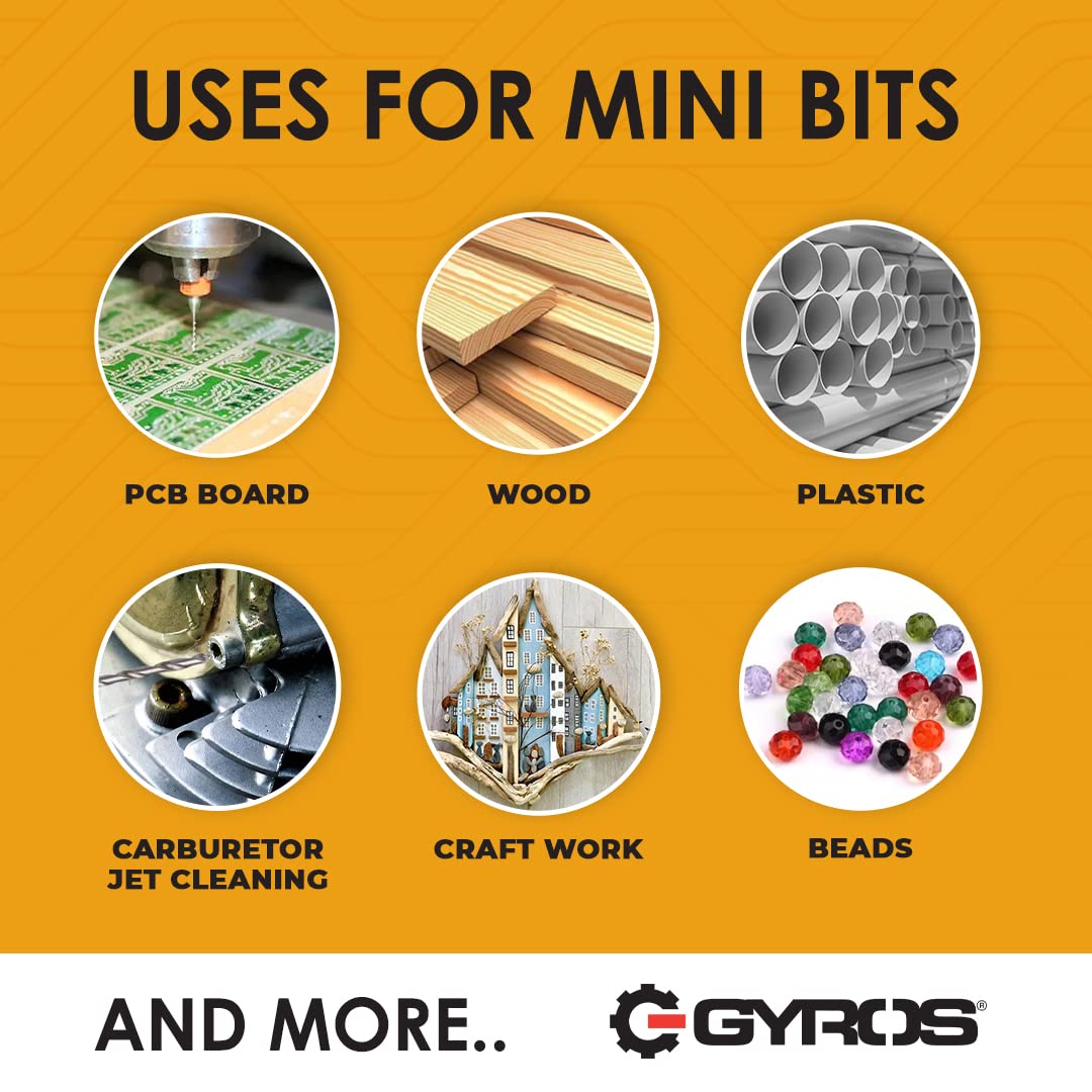 Gyros bits used with pin vise for hand drilling.