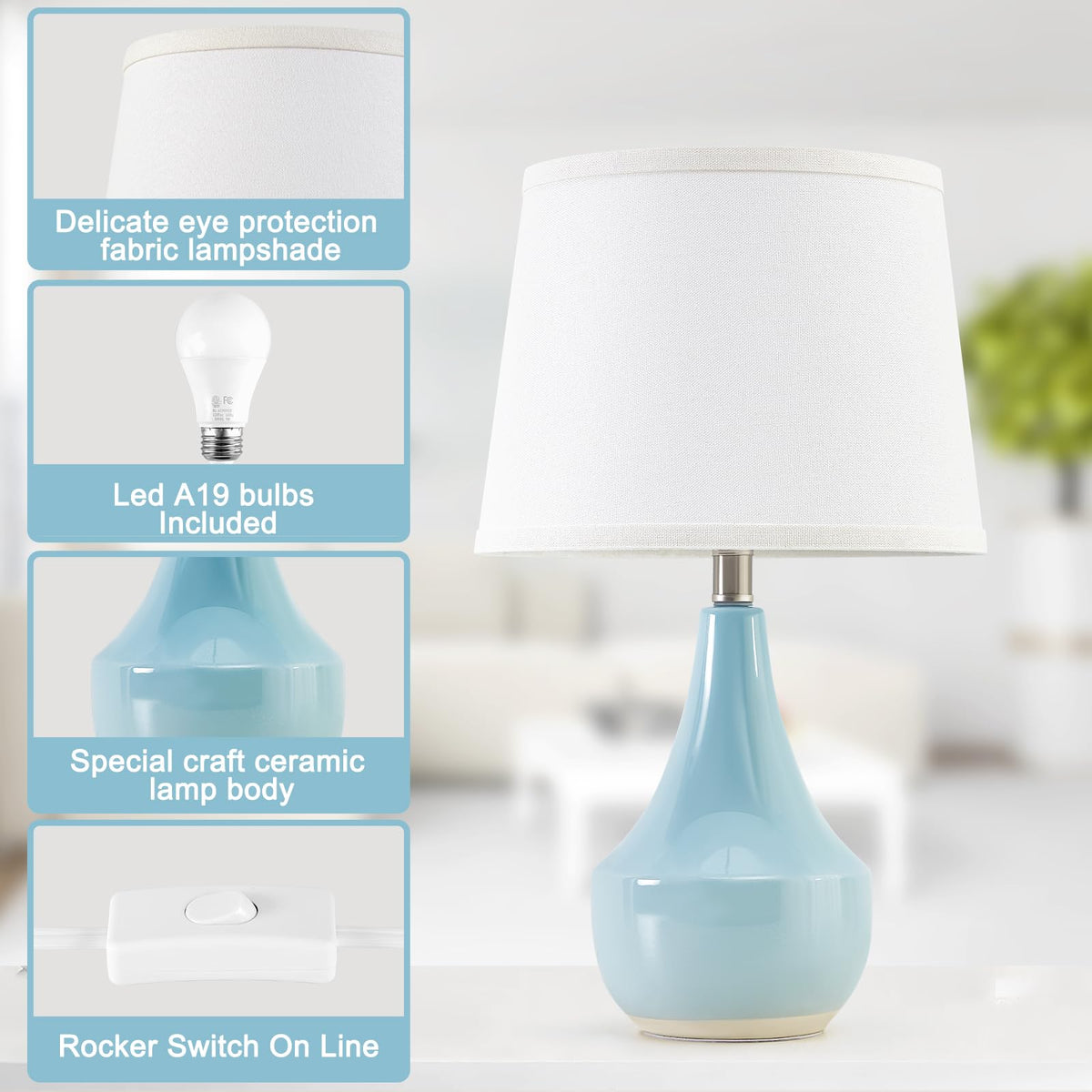 GyroVu LED A19 bulbs included ensure energy-saving, flicker-free lighting.