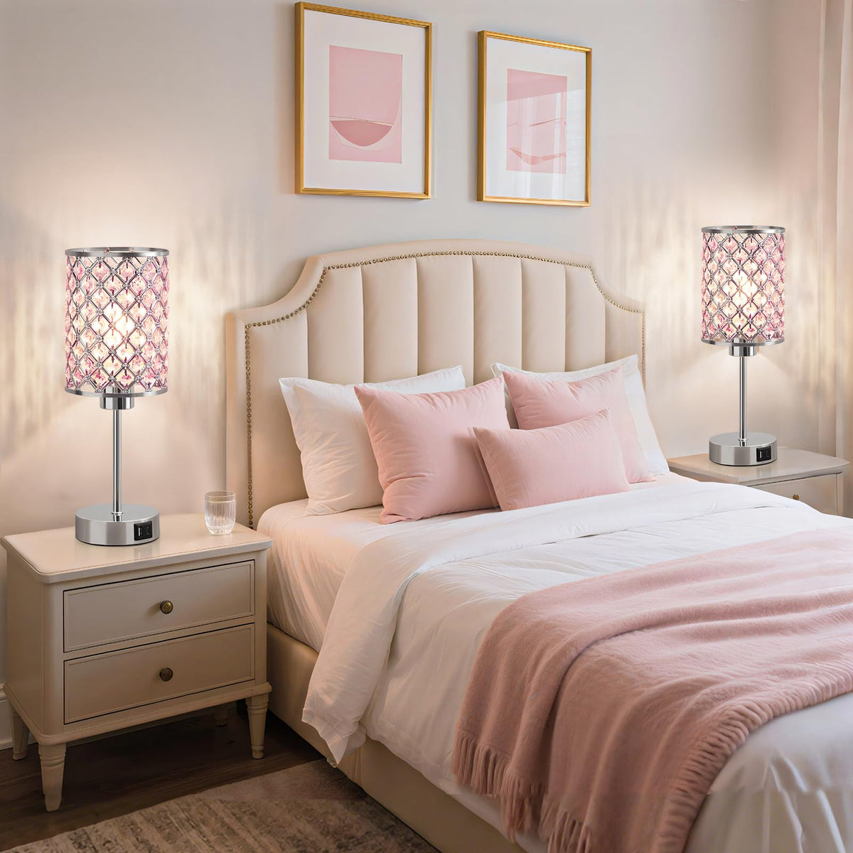 GyroVu crystal table lamp enhances living room and bedroom decor
