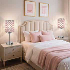 GyroVu crystal table lamp enhances living room and bedroom decor