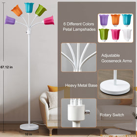GyroVu Medusa LED floor lamp is easy to assemble without tools.