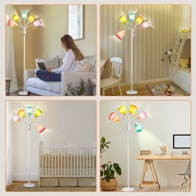 GyroVu Medusa LED floor lamp has a heavy stable base for tall setups.