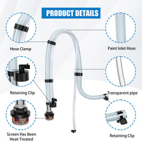 GYUTONG suction tube kit drain tube provides reliable return flow during spraying.
