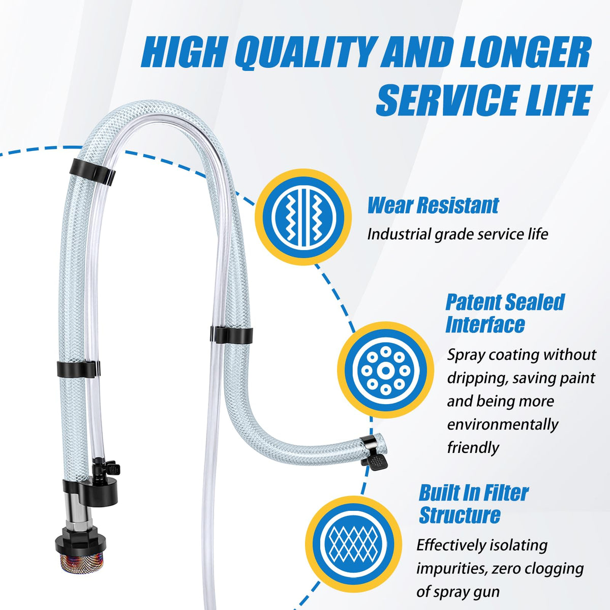 GYUTONG premium material suction-tube kit endures high pressure and solvents.